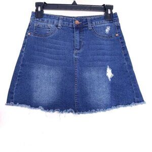 Joe's Jeans Distressed Frayed Hem Classic Denim Jean Skirt Girls Size 14